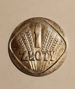 Moneta 1 zł 1958r. Z okresu PRL.