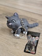 Breloczek Szarego Kotka 3D - Brelok Druk3d fidget Keychain mixGadzet
