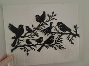 Nowa metalowa dekoracja ścienna ozdoba ptaki ptaszki