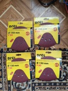 Zestaw papier krążki ścierne 150mm rzep drel 4 opakowania łącznie 20szt