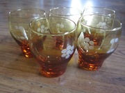 Miodowe szklaneczki Huta Białystok, 5 sztuk