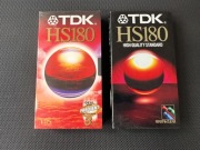 2 x kaseta TDK E-180 HS komplet dwóch modeli - NOWE, ZAFOLIOWANE, VHS video