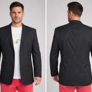 Męska marynarka EMPORIUM – rozmiar XL / 54 – elegancka, prążkowana