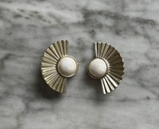 Klipsy vintage, PRL, glamour, art deco 