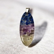 Oryginalny wisior zawieszka lapis lazuli, amazonit, prehnit 