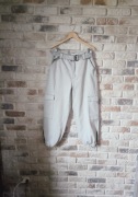 Szare jeansy joggery cargo Topshop W32 L30