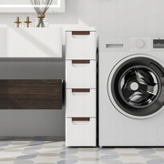 Nowy Pojemny Regał łazienkowy Szafka z Szufladami Organizer 42 x 19 x 74cm