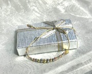 Bransoletka Trzy kolory złota: białe żółte różowe Jedwab 14K