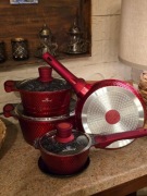 Garnki marmurowe lakierowane 