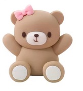 Figurka Miś kokardka 1 szt. - ozdoba na tort urodzinowy 7 cm