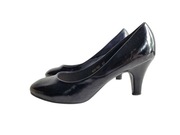 Czarne lakierowane szpilki 37 buty na obcasie Just Women