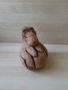 Vintege figurka skarbonka małpka z kokosa Filipiny 