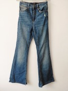 Spodnie damskie dzinsy dzwony roz.34/36 wymiary opis firmy Stradivarius 