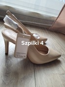 Szpilki beżowe Lasockiego 