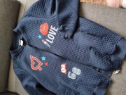 Bluza granatowa pikowana kieszenie rozpinana__BDB__ 36/38