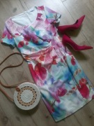 Sukienka- ogród storczyków, Young Couture, rozm.38, bawelna 