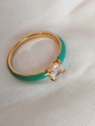 Pierścionek emalia r 9 