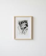 Obraz Rysunek Kwiaty Przebiśniegi + Rama 32x42 cm