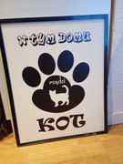 Obraz w ramce W tym domu rzadzi kot