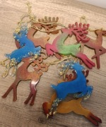 RENIFER ozdoby świąteczne 11 sztuk na choinkę bombki BOŻE NARODZENIE