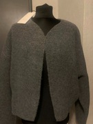ZARA sweter kardigan wdzianko narzutka oversize z wełną gruby
