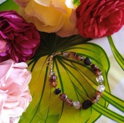 Bransoletka Agat Bursztynowy 