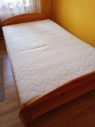 Łóżko sosnowe z materacem 120cm / 200 cm