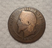 Francja II Cesarstwo Napoleon III 5 centymów 1862 K Bordeaux KM# 797