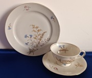 PIĘKNA PORCELANA BAREUTHER TRIO ŚNIADANIOWE 