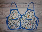 Fartuszek kuchenny dziecięcy wzór kaszubski ludowy folk 3-6 lat