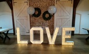WYNAJEM Napis LOVE oświetlenie LED 