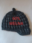 Czapka zimowa z daszkiem Solar 60% wełna rozmiar F