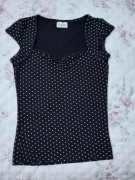 Bluzka top w groszki Pimkie S XS  j. Nowa