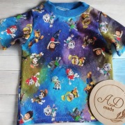 Wiosenna bluza koszulka bluza krótki rękaw dla chłopca Psi patrol 104