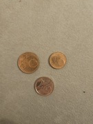 Austria 5 , 1 cent 2004 + 2 cent 2005