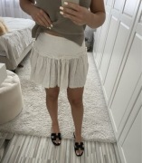 Spódniczka 303 Avenue s/36 bezowa len bawełna