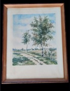 Akwarela w ramie za szkłem Glänzer 1947 rok