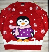 55^ F&F Świąteczny sweter Pingwin 40/42