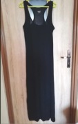Czarna długa sukienka na ramiączkach bokserka rozmiar M