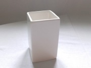 Pojemnik biały Kubek ceramika Organizer łazienkowy i nie tylko 6x6x11h NOWY