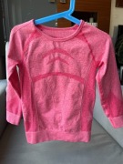 Koszulka termoaktywna na narty zimę 122/128 Różowa sportowa oddychająca 