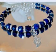 Bransoletka ze srebra S925 z lapis lazuli 