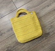 Torebka koszyk do ręki handmade nowa żółta