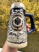 Stary ceramiczny niemiecki kufel do piwa Gerz kolekcjonerski