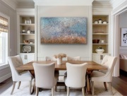 140x80cm obraz abstrakcja błękit niebieski beż