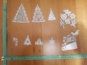 Wykrojniki choinki, świąteczne, duży zestaw 
