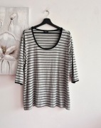 TCHIBO bluzka bluzeczka koszulka tunika szara w czarne paski r. 44 / 46