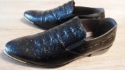 Nowe buty wizytowe Czarne Złoty dodatek Rozmiar 43,5 Okazja Tanio