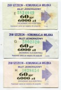 Bilety ZKM Szczecin - 60gr/6000zł warianty,reklama