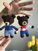 Miś Uszatek zabawka na szydełku, breloczek